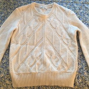 Cable knit wool sweater
